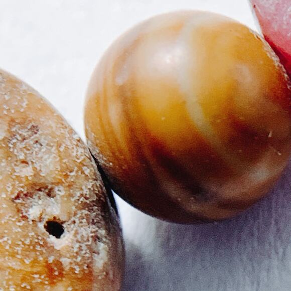 VTG Gemstone Rhodonite Picture Jasper Boho Artisan Necklace Statement Pendant - Picture 15 of 15